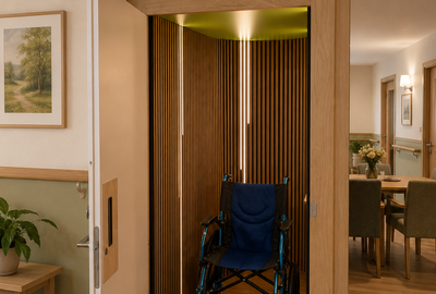 FlexoHauslift - Mit genügend Platz für einen Rollstuhl